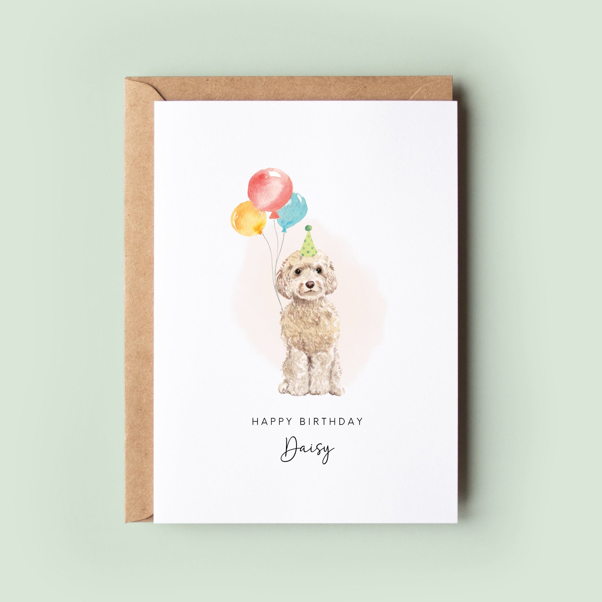 Cockapoo Dog Birthday Card for a Dog Loving Friend