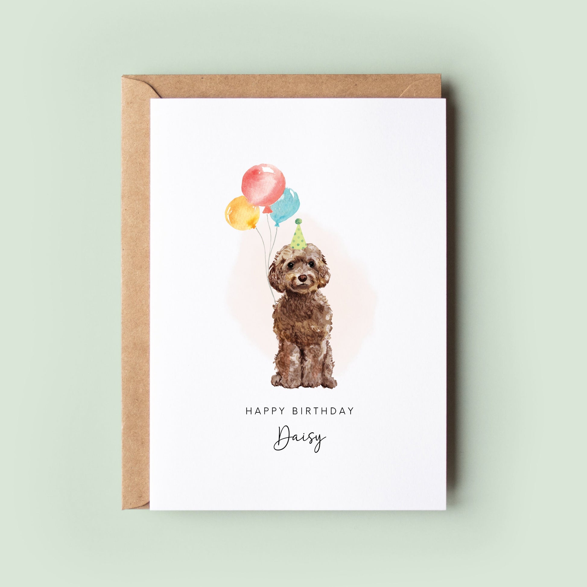 Cockapoo Dog Birthday Card for a Dog Loving Friend