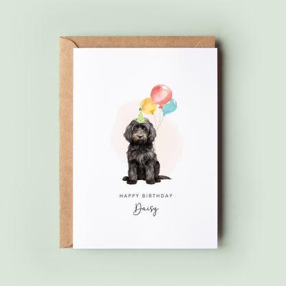 Cockapoo Birthday Card from the Dog, Birthday Card for Dog Dad, Birthday Card for Dog Mum, Pet Card, Card From the Dog