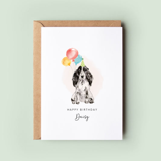 Cocker Spaniel, Birthday Card from the Dog, Birthday Card for Dog Dad, Birthday Card for Dog Mum, Pet Card, From the Dog