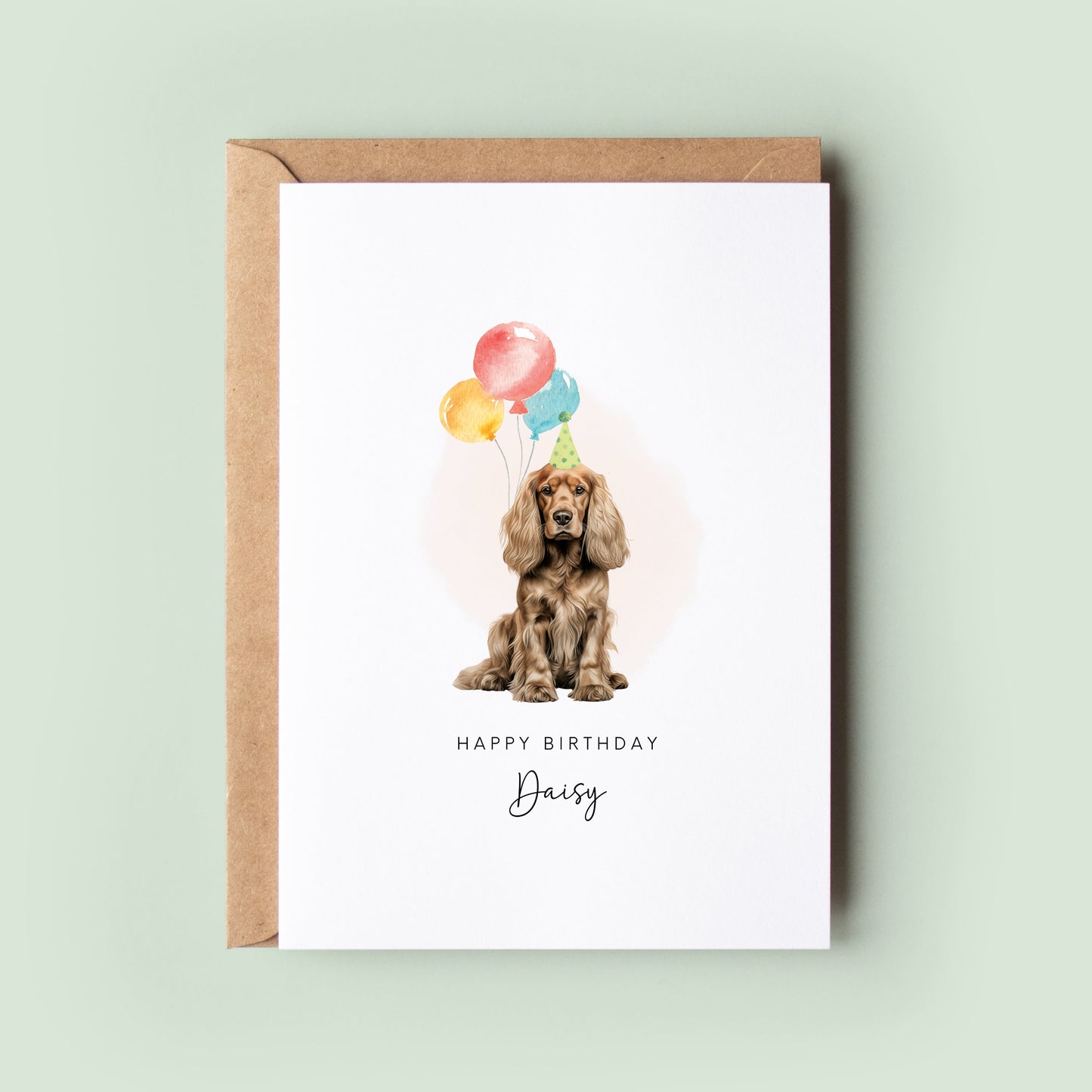 Cocker Spaniel Birthday Card from the Dog, Birthday Card for Dog Dad, Birthday Card for Dog Mum, Pet Card, Card From the Dog