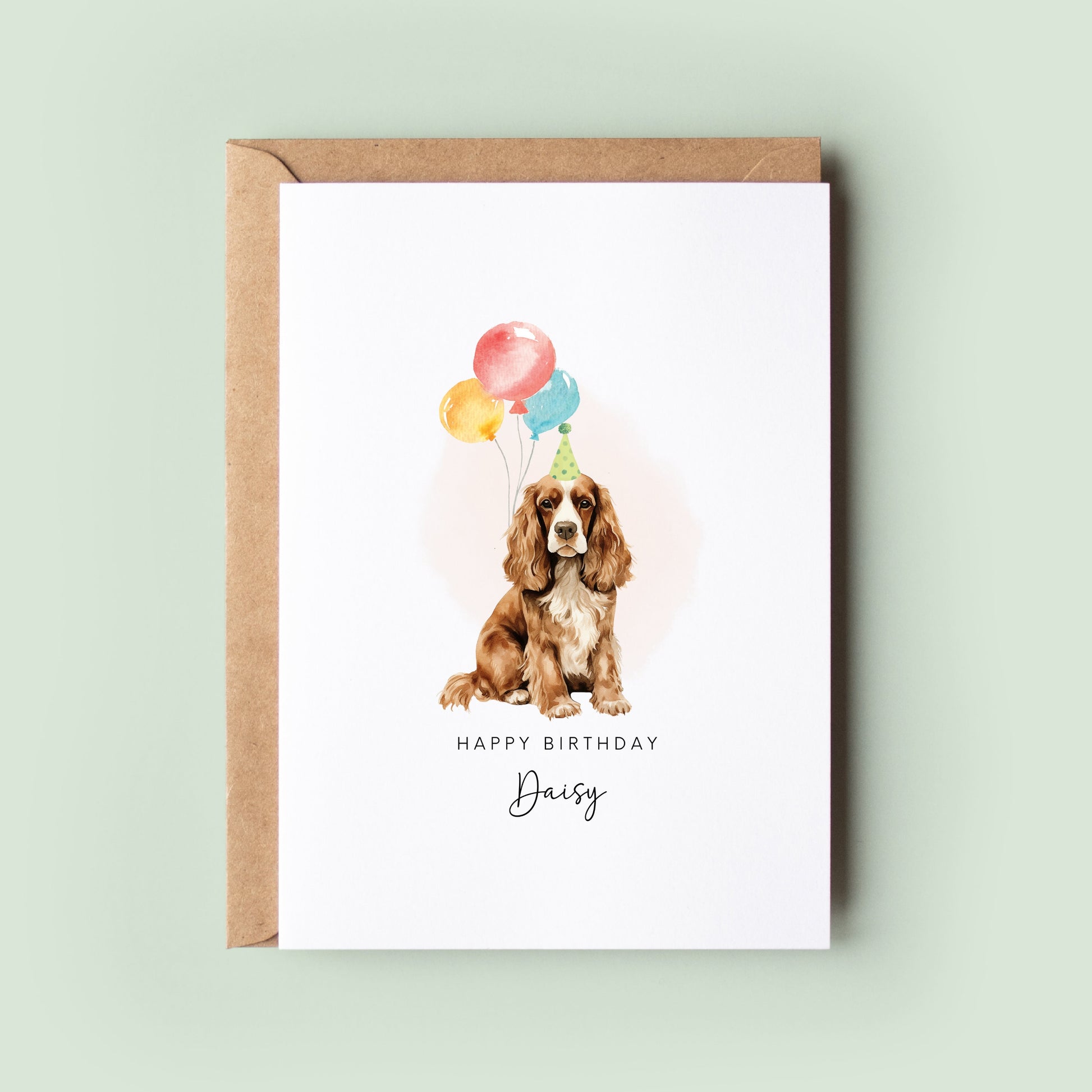 Cocker Spaniel Birthday Card from the Dog, Birthday Card for Dog Dad, Birthday Card for Dog Mum, Pet Card, Card From the Dog