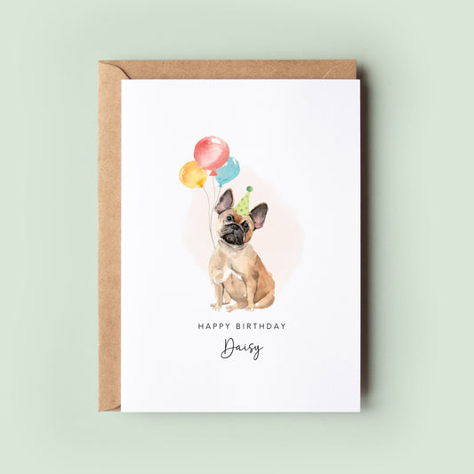 French Bulldog Birthday Card from the Pet Dog for Dog Dad or Dog Mum