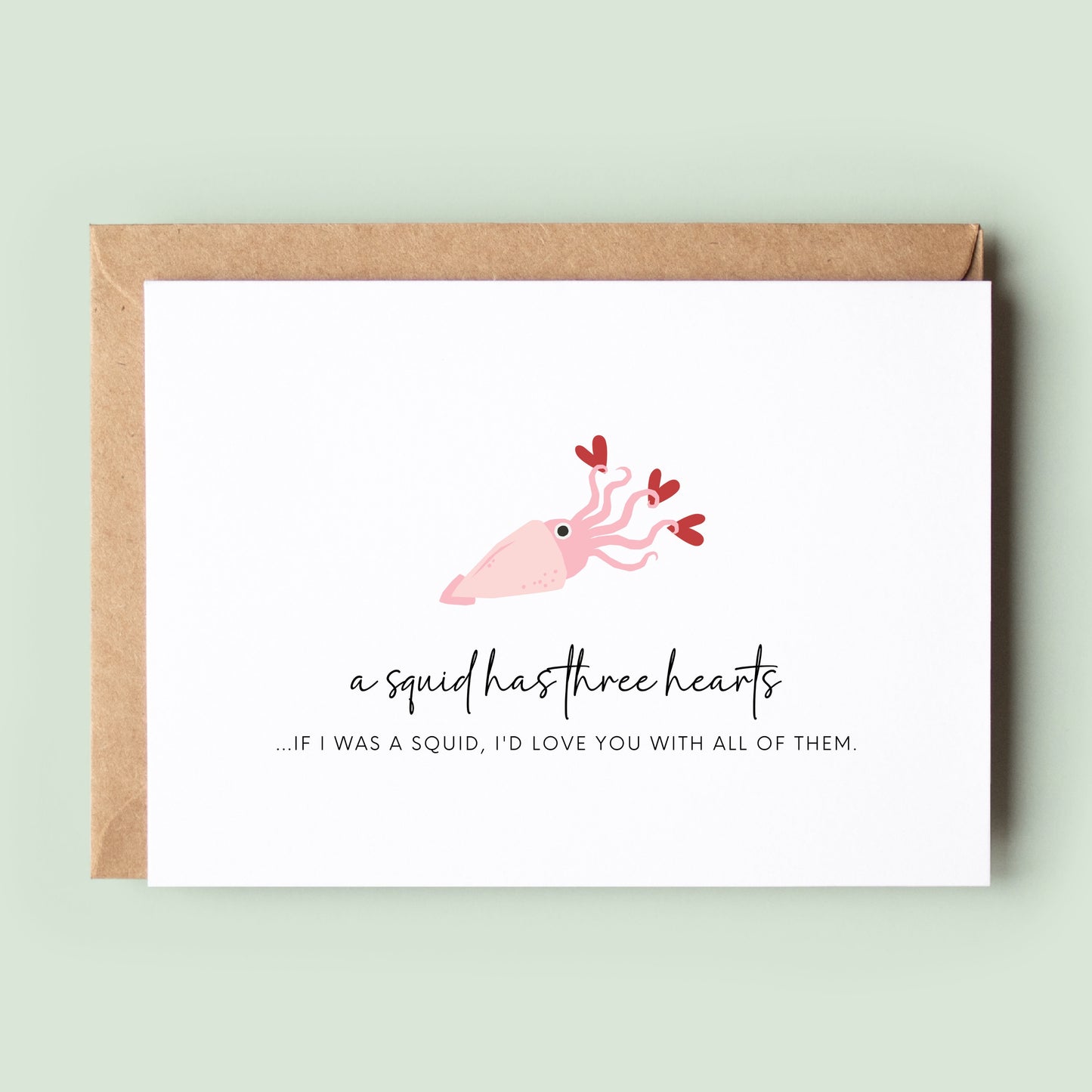 A Squid Has Three Hearts Card