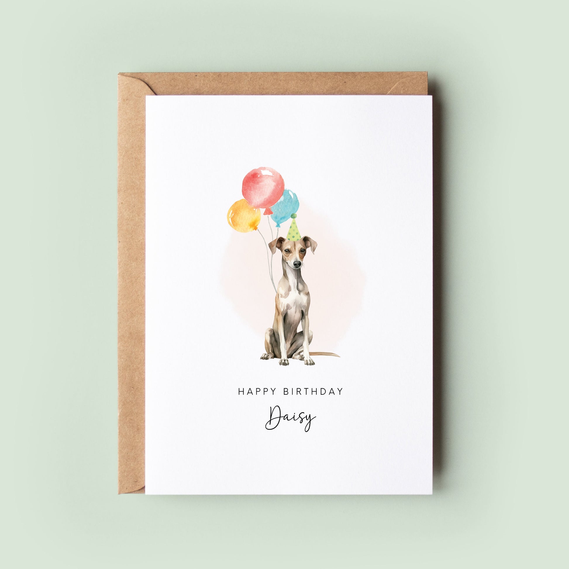 Italian Greyhound Birthday Card from the Dog, Birthday Card for Dog Dad, Birthday Card for Dog Mum, Pet Card, From the Dog, Pet Illustration