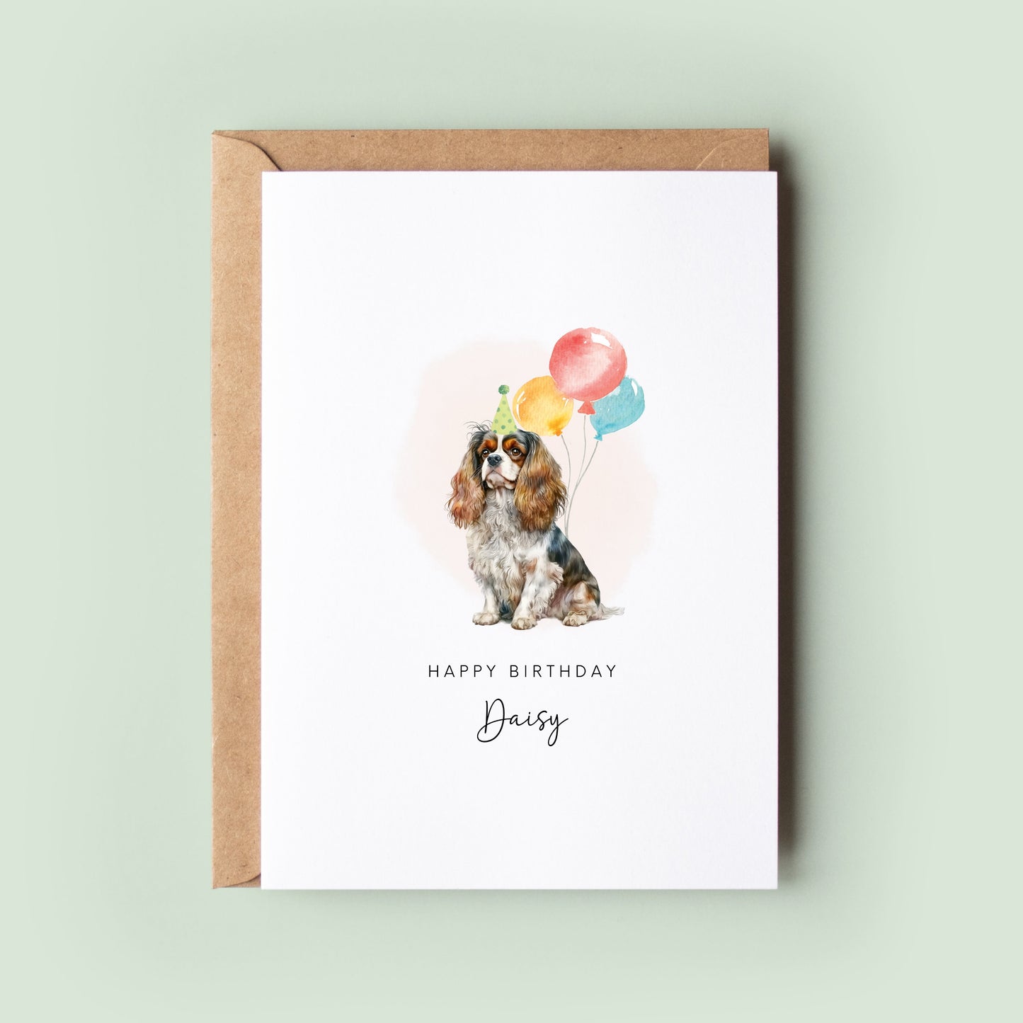 King Charles Spaniel Birthday Card from the Dog, Birthday Card for Dog Dad, Birthday Card for Dog Mum, Pet Card, Card From the Dog