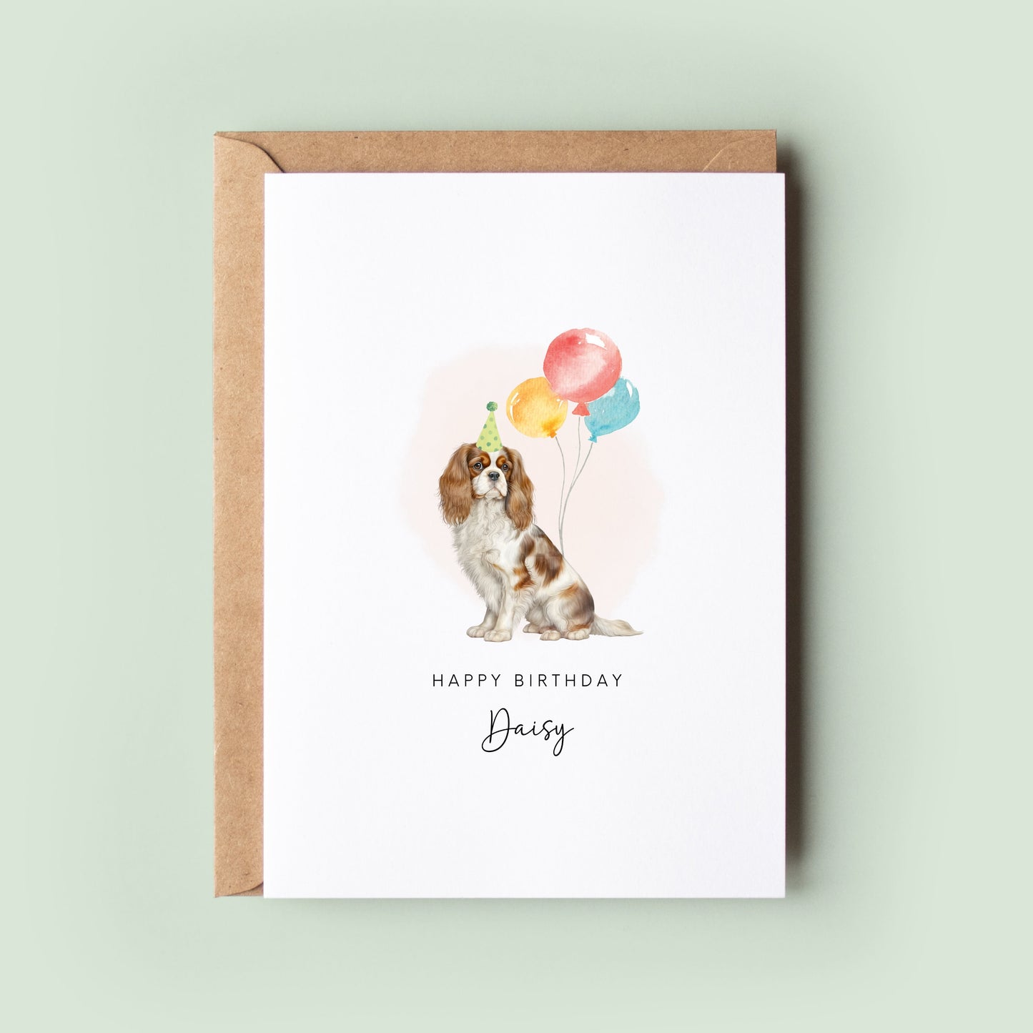 King Charles Spaniel Birthday Card from the Dog, Birthday Card for Dog Dad, Birthday Card for Dog Mum, Pet Card, Card From the Dog