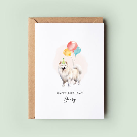 American Eskimo Dog Birthday Card from the Dog, Birthday Card for Dog Dad, Birthday Card for Dog Mum, Pet Card, From the Dog