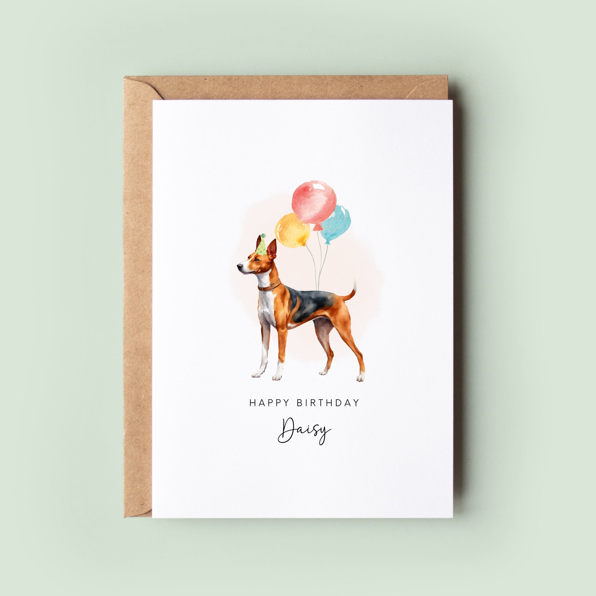 Basenji Dog Birthday Card from the Dog, Birthday Card for Dog Dad, Birthday Card for Dog Mum, Pet Card, Card From the Dog