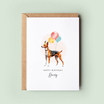 Basenji Dog Birthday Card from the Dog, Birthday Card for Dog Dad, Birthday Card for Dog Mum, Pet Card, Card From the Dog