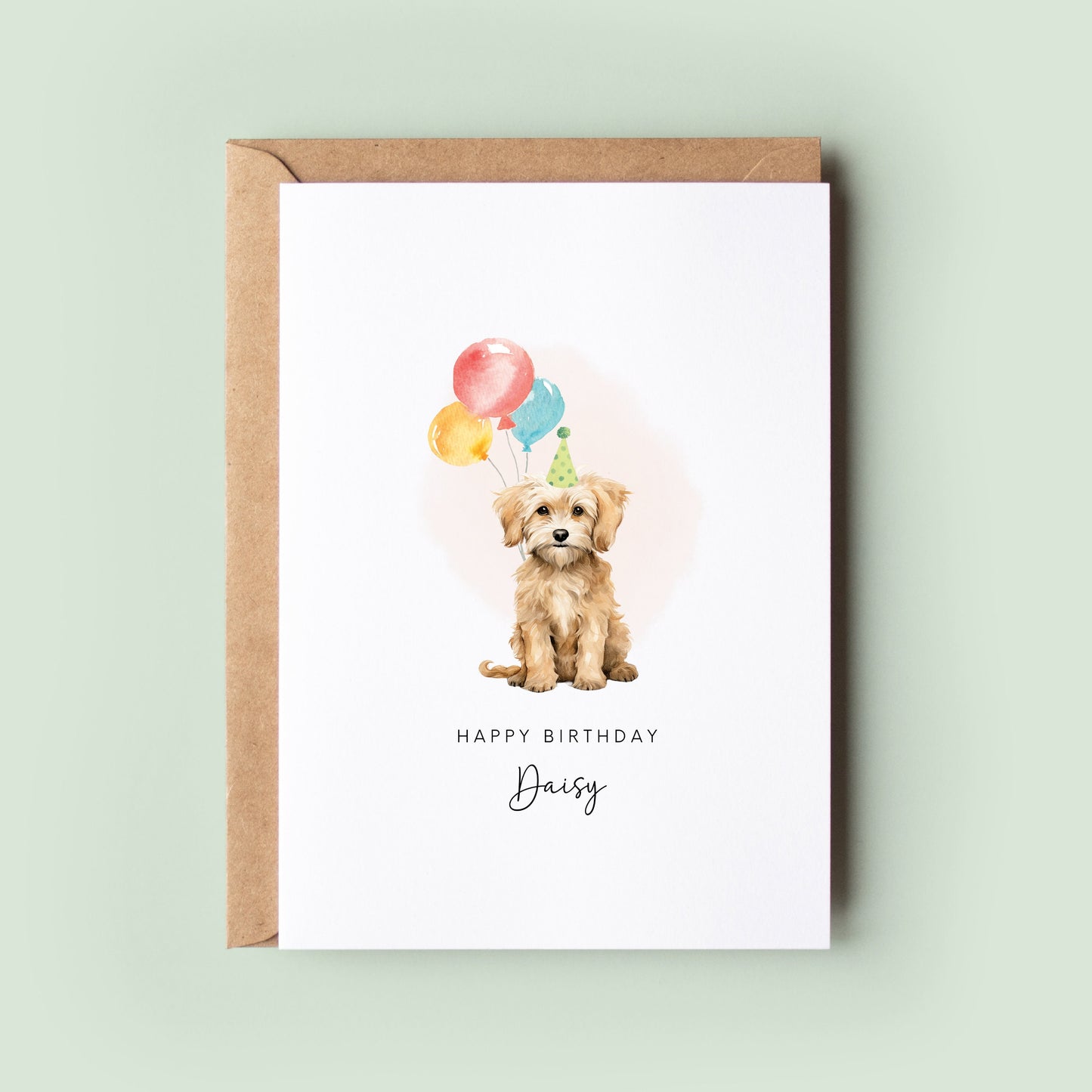 Maltipoo Dog Birthday Card from the Dog, Birthday Card for Dog Dad, Birthday Card for Dog Mum, Pet Card, From the Dog