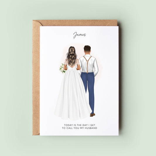 Personalised 'I Do' Groom Card - See You at the Altar Wedding Day Card, Custom To My Husband/Fiancé Keepsake, Elegant Card for Groom