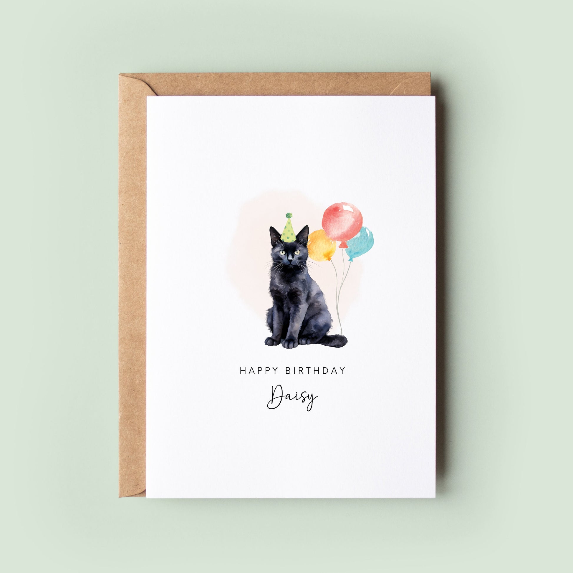 Bombay Cat Birthday Card from the Pet Cat for Cat Dad or Cat Mum