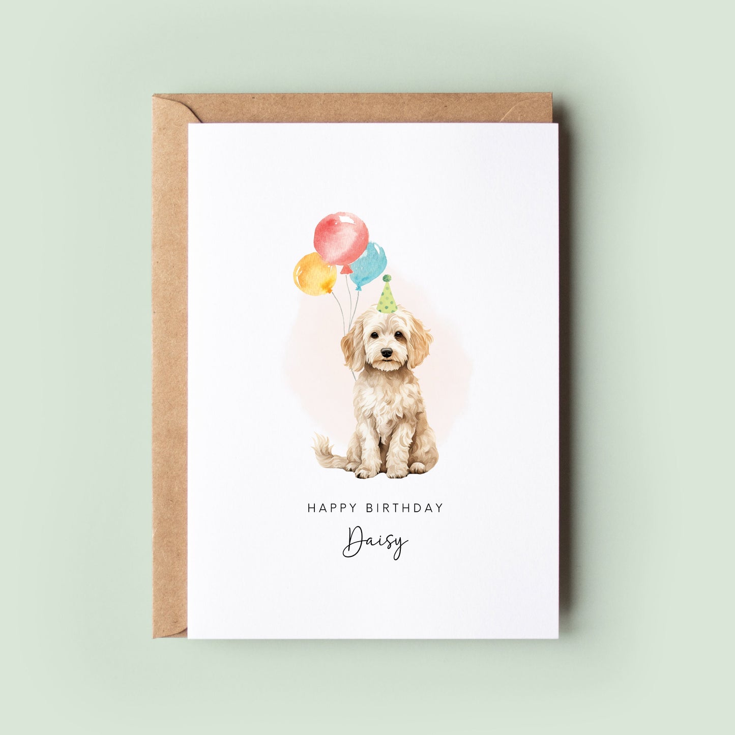 Cockapoo Birthday Card from the Dog, Birthday Card for Dog Dad, Birthday Card for Dog Mum, Pet Card, Card From the Dog