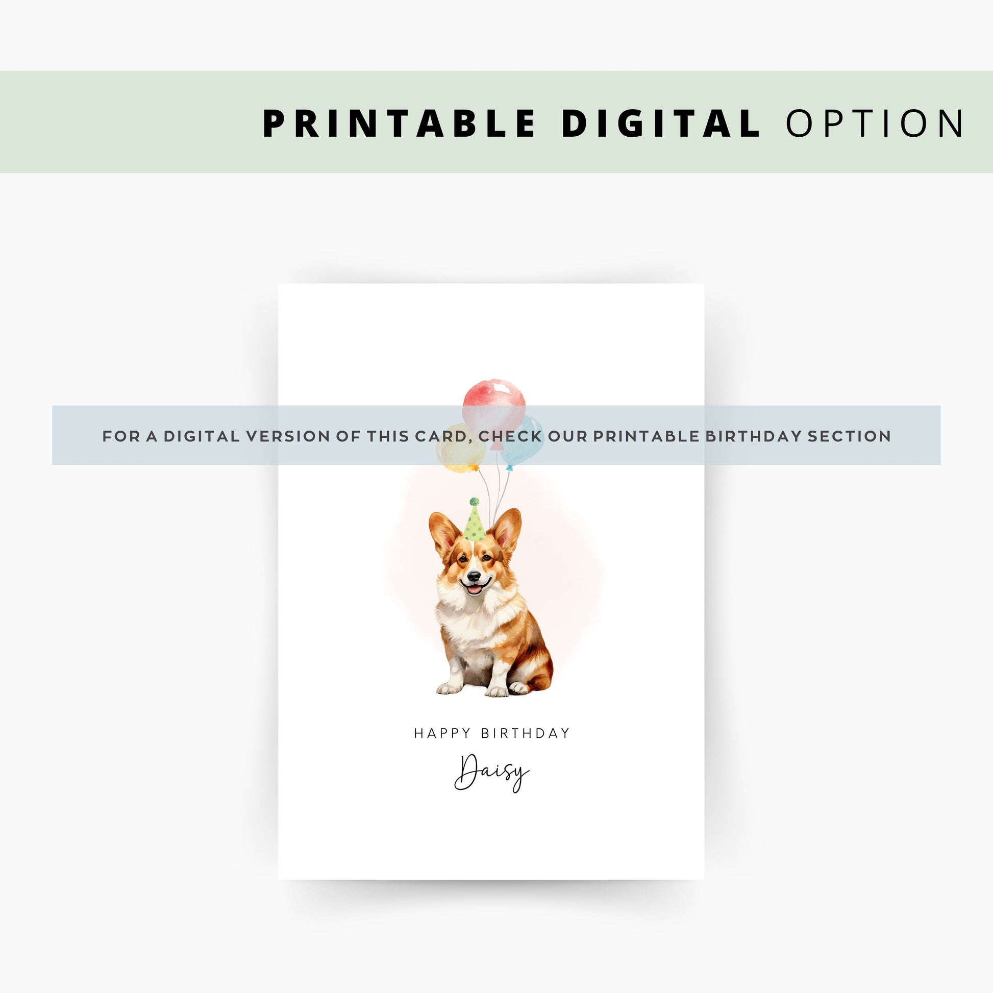 Corgi Dog Birthday Card from the Pet Dog for Dog Dad or Dog Mum