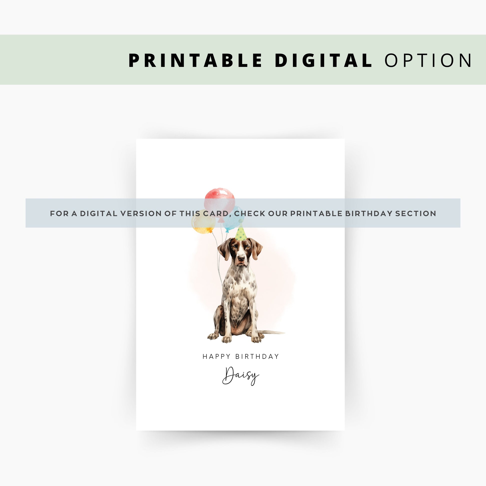 English Pointer Birthday Card from the Dog, Birthday Card for Dog Dad, Birthday Card for Dog Mum, Pet Card, From the Dog