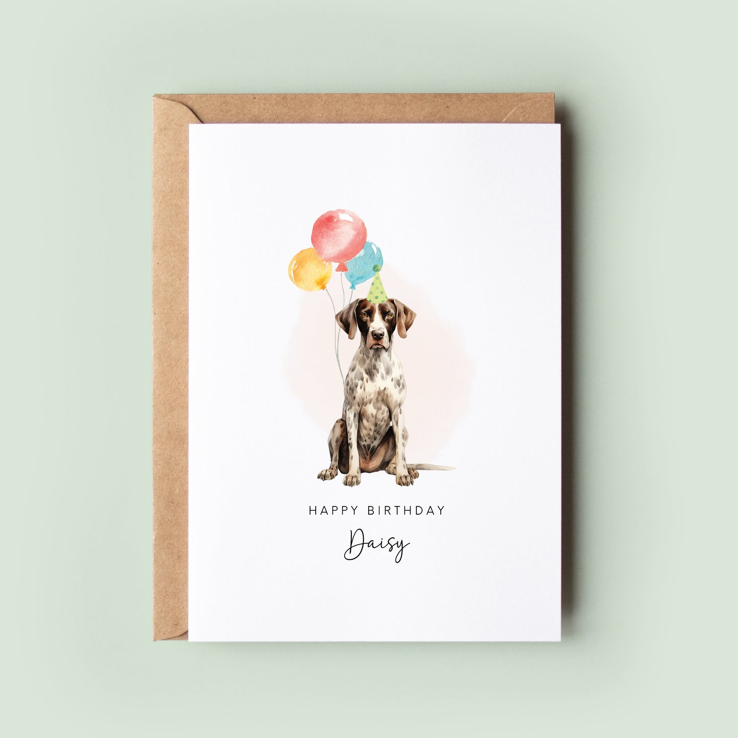 English Pointer Birthday Card from the Dog, Birthday Card for Dog Dad, Birthday Card for Dog Mum, Pet Card, From the Dog