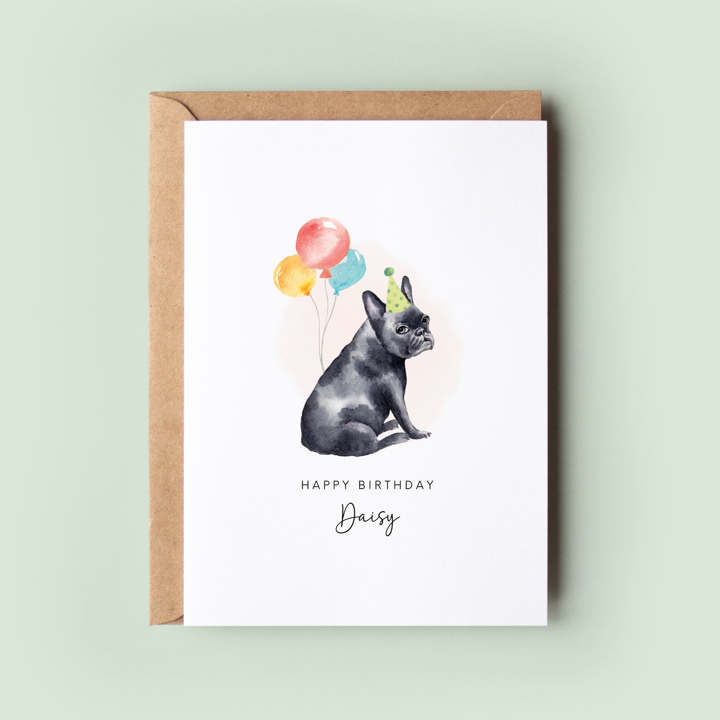 French Bulldog Birthday Card from the Pet Dog for Dog Dad or Dog Mum