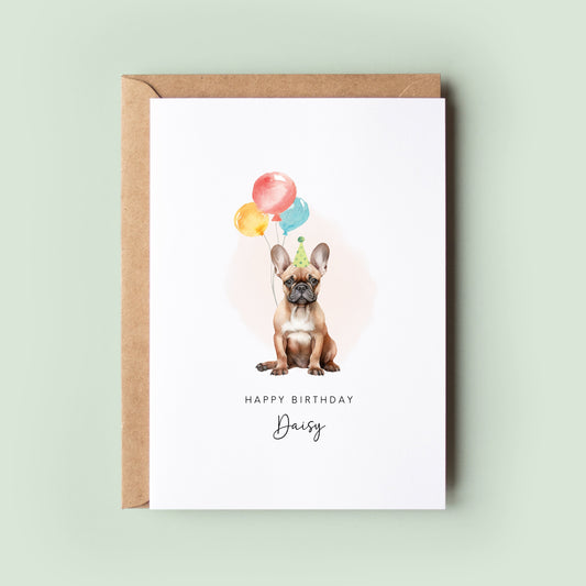 French Bulldog Birthday Card from the Dog, Birthday Card for Dog Dad, Birthday Card for Dog Mum, Pet Card, From the Dog