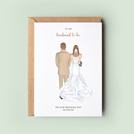 Husband to Be Card, See You at the Altar, Wedding Day Card, Card For Husband, Personalised Wedding Card, To My Groom Illustration Card