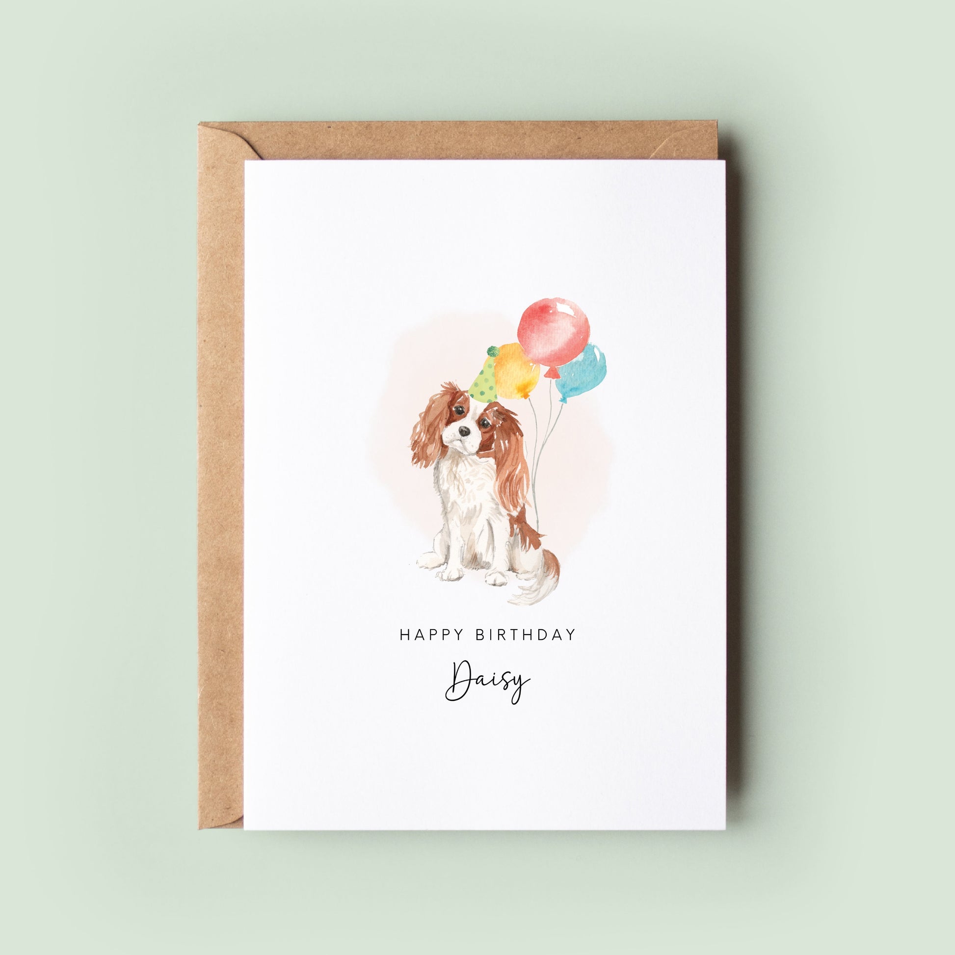 King Charles Cavalier Dog Birthday Card from the Dog for Dog Lovers