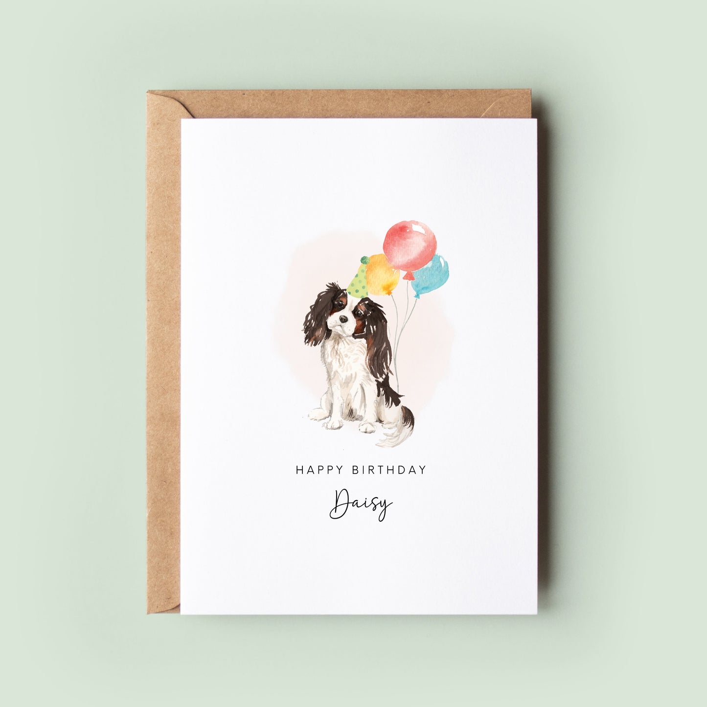 King Charles Cavalier Dog Birthday Card from the Dog for Dog Lovers