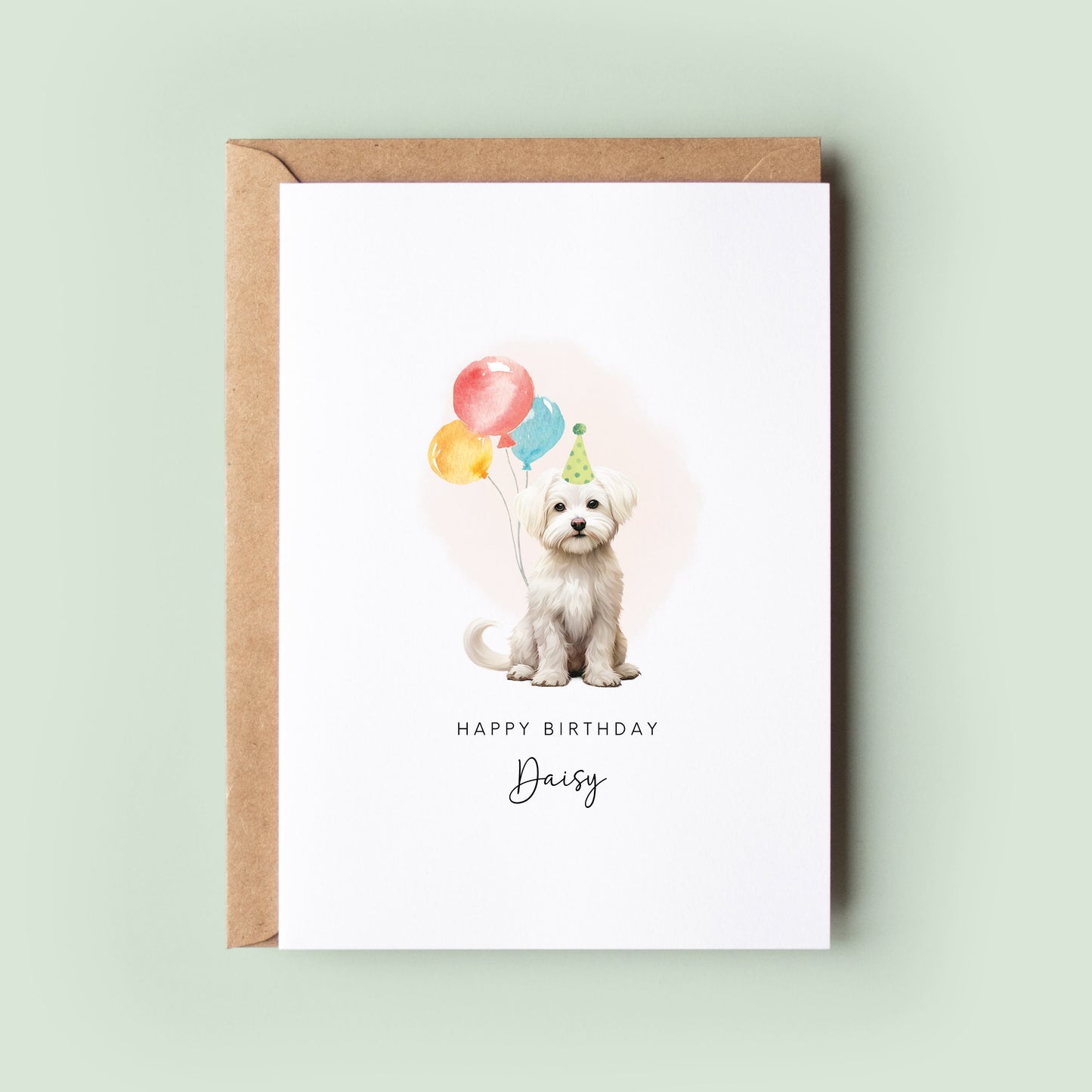 Maltese Dog Birthday Card from the Dog, Birthday Card for Dog Dad, Birthday Card for Dog Mum, Pet Card, From the Dog