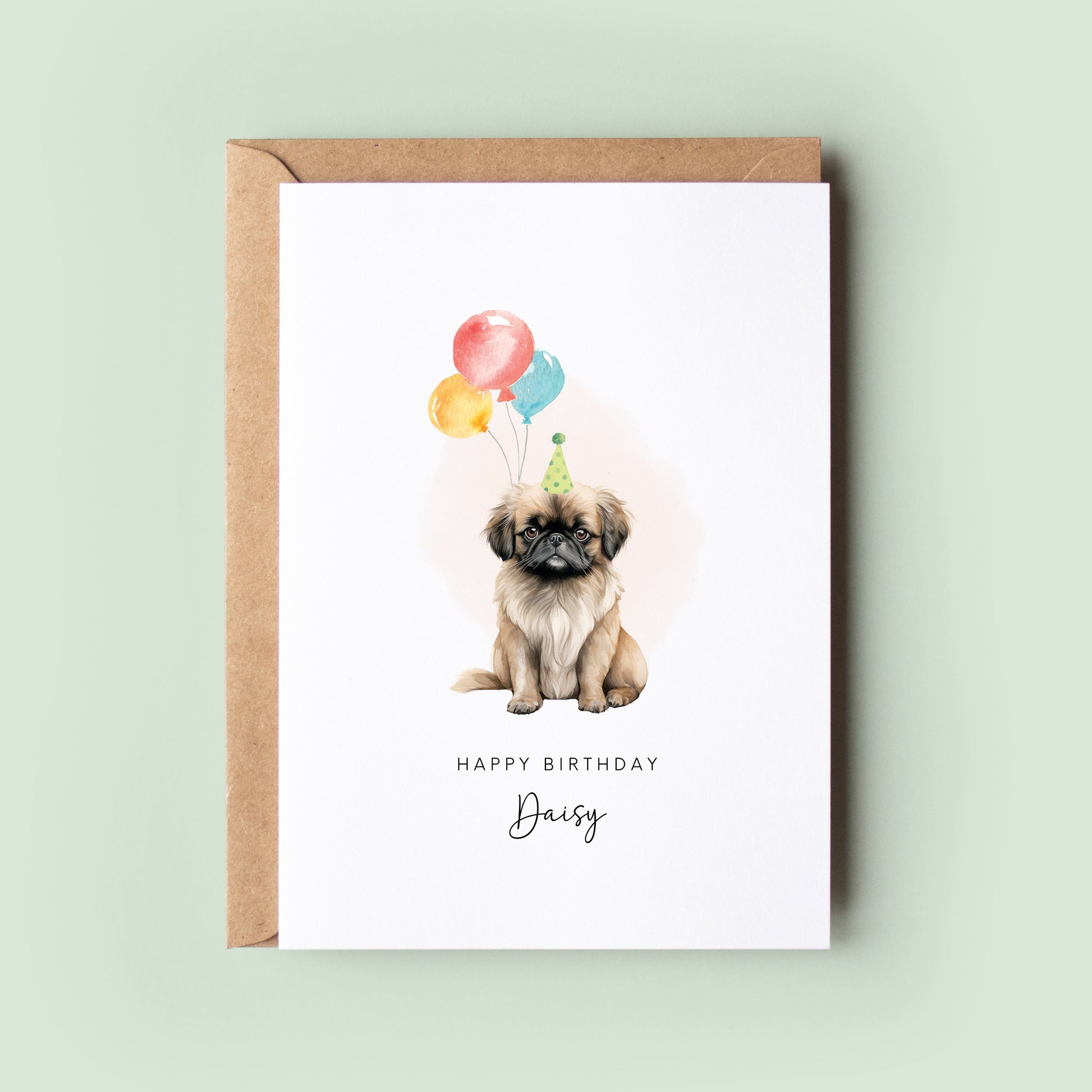 Pekingese Dog Birthday Card from the Pet Dog for Dog Dad or Dog Mum