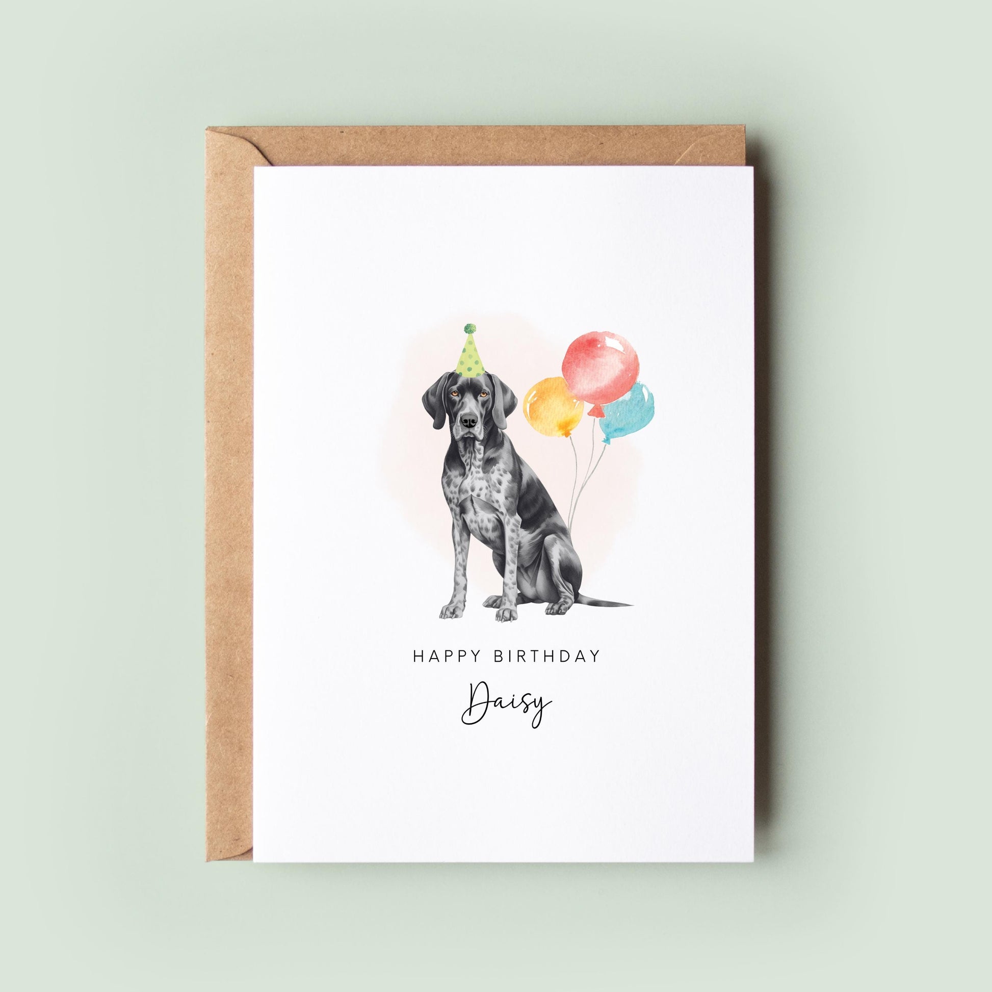 Pointer, Birthday Card from the Dog, Birthday Card for Dog Dad, Birthday Card for Dog Mum, Pet Card, From the Dog