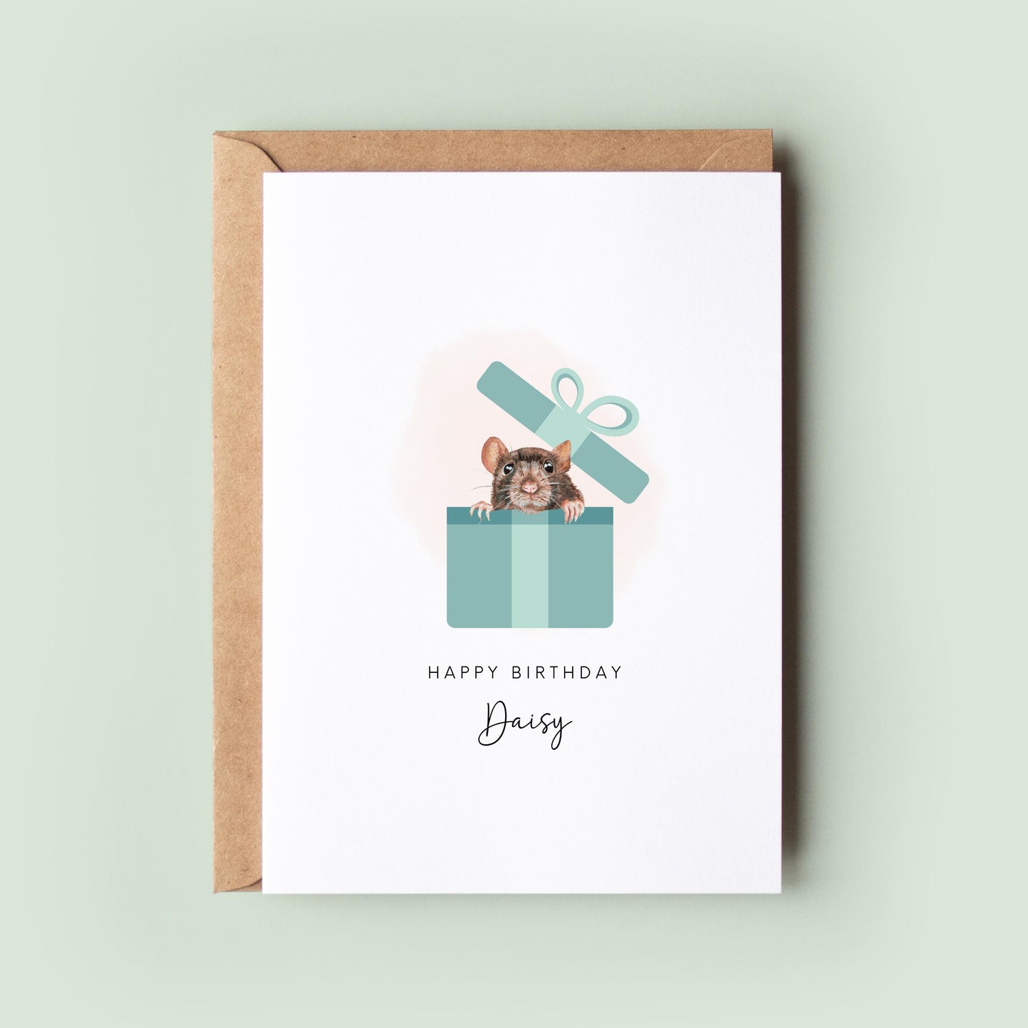 Rat, Birthday Card from the Rat, Birthday Card for Rat Dad, Birthday Card for Rat Mum, Pet Card, From the Rat