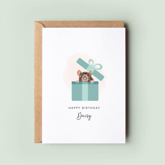 Rat, Birthday Card from the Rat, Birthday Card for Rat Dad, Birthday Card for Rat Mum, Pet Card, From the Rat