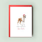 American Bulldog Personalised Dog Christmas Card, For the Dog, From the Dog, Pet Christmas Card, Dog Card, Dog Dad, Dog Mum, Merry Woofmas