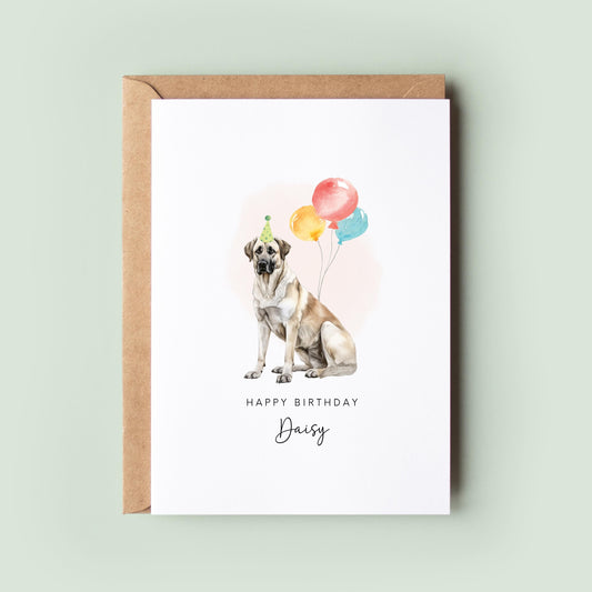 Anatolian Shepherd Birthday Card from the Dog, Birthday Card for Dog Dad, Birthday Card for Dog Mum, Pet Card, Card From the Dog