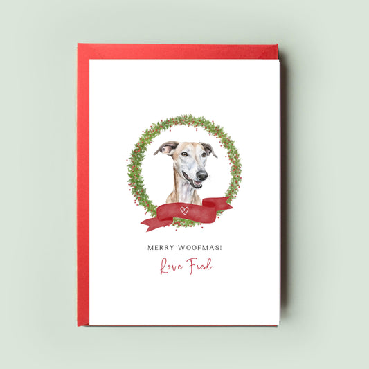 Azawakh Dog Personalised Dog Christmas Card, For the Dog, From the Dog, Pet Christmas Card, Dog Card, Dog Dad, Dog Mum, Card, Merry Woofmas