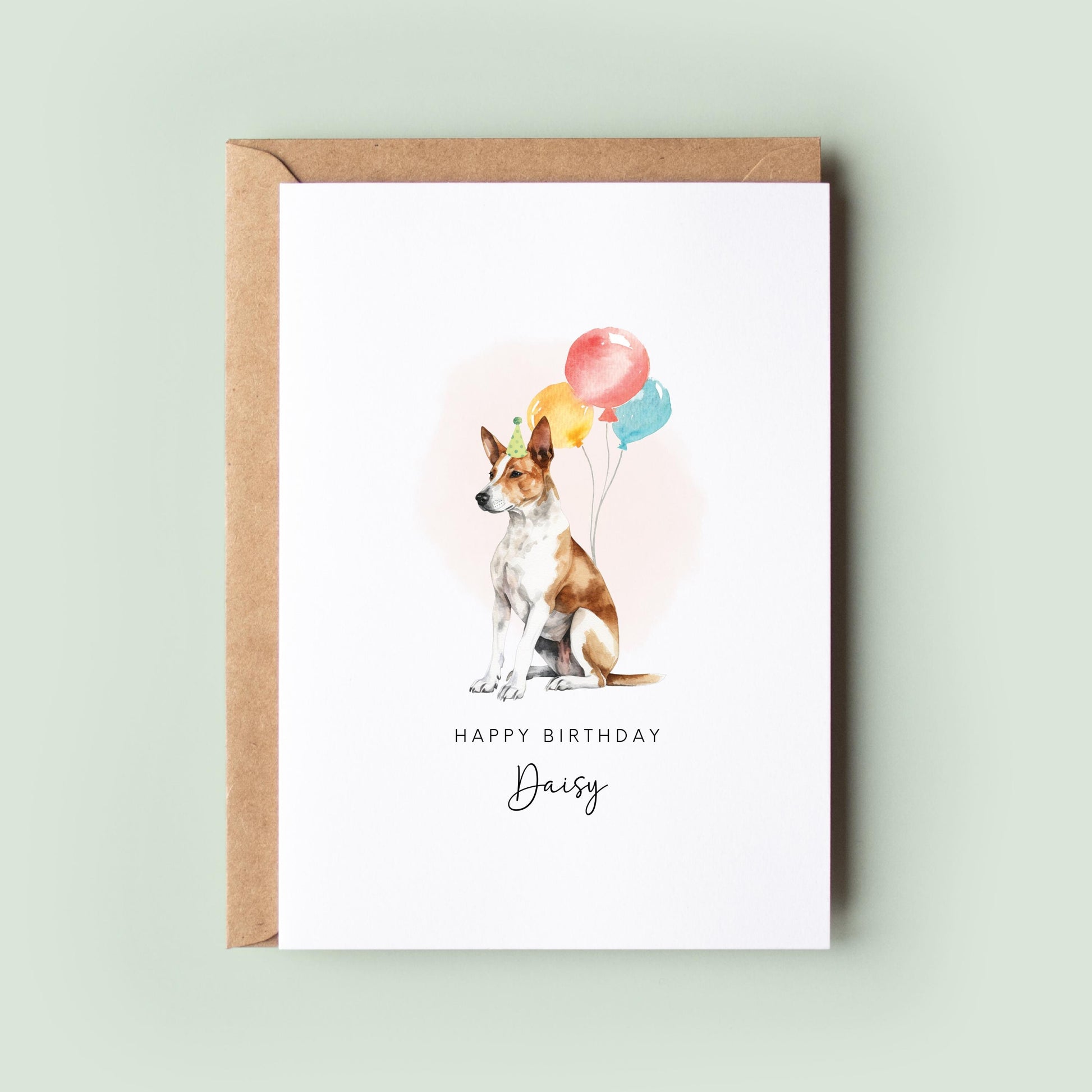 Basenji Dog Birthday Card from the Dog, Birthday Card for Dog Dad, Birthday Card for Dog Mum, Pet Card, Card From the Dog