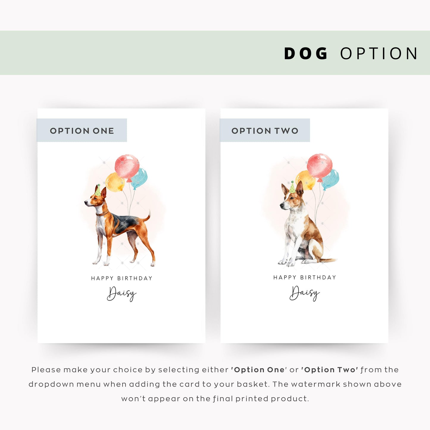 Basenji Dog Birthday Card from the Dog, Birthday Card for Dog Dad, Birthday Card for Dog Mum, Pet Card, Card From the Dog