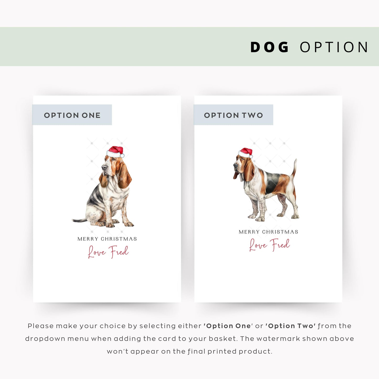 Basset Hound Christmas Card – Heartfelt Pet Card From the Dog, Ideal Christmas Card for Dog Dad, Dog Mum – Festive Gift - Festive Pet Card