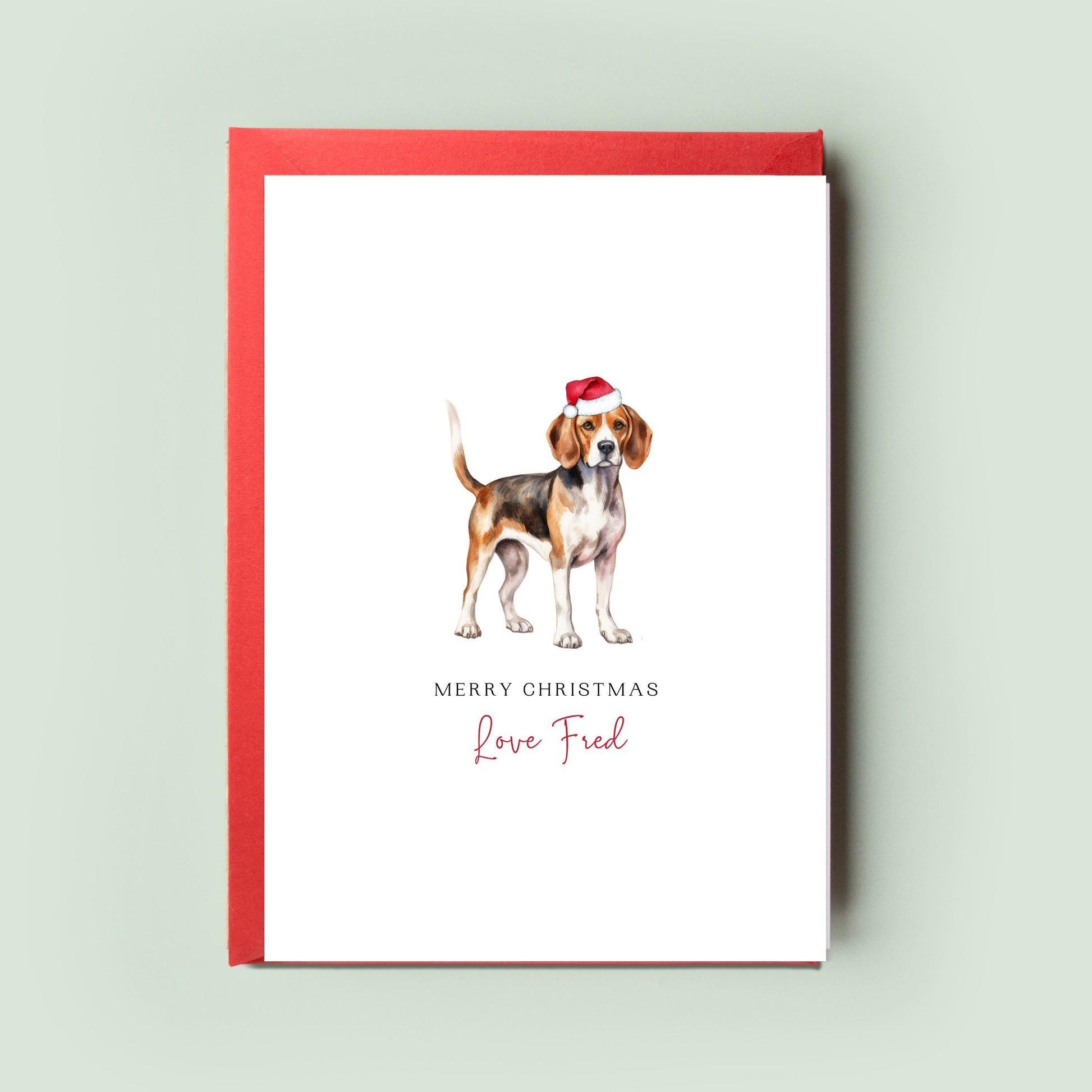 Beagle Christmas Card – Perfect Pet Card From the Dog, Unforgettable Christmas Card for Dog Dad, Dog Mum – Celebrate with Your Furry Friend