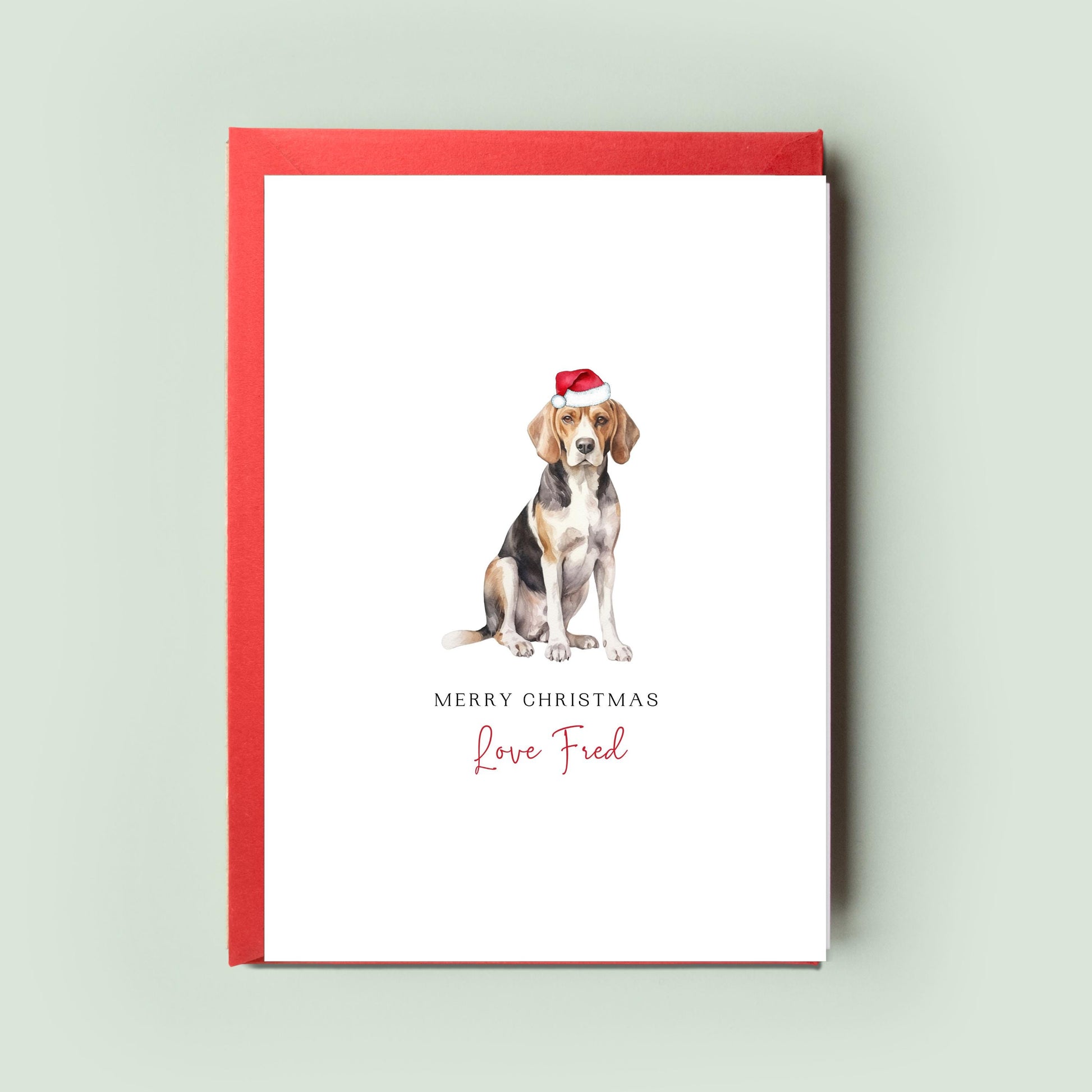 Beagle Christmas Card – Perfect Pet Card From the Dog, Unforgettable Christmas Card for Dog Dad, Dog Mum – Celebrate with Your Furry Friend