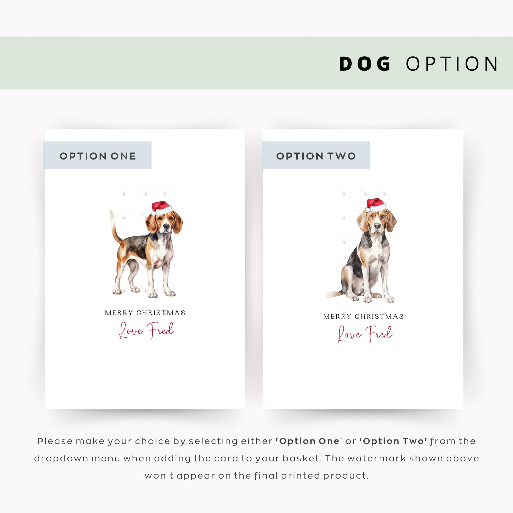 Beagle Christmas Card – Perfect Pet Card From the Dog, Unforgettable Christmas Card for Dog Dad, Dog Mum – Celebrate with Your Furry Friend