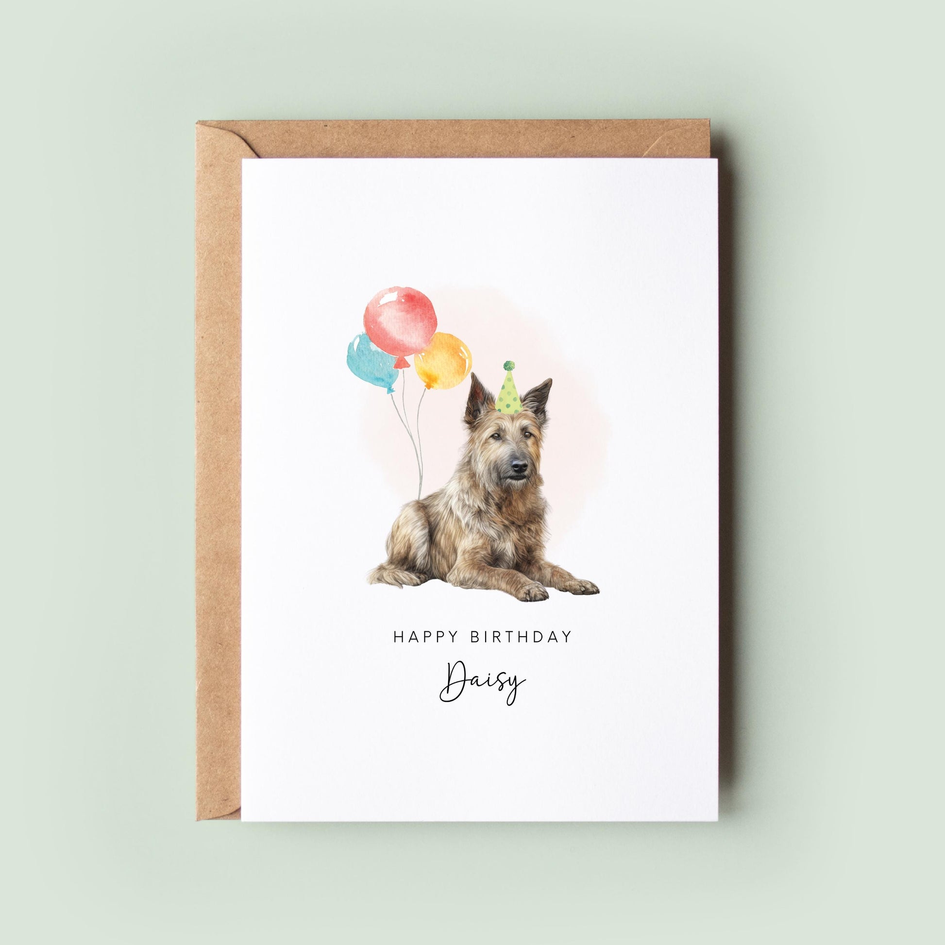 Berger Picard Birthday Card from the Dog, Birthday Card for Dog Dad, Birthday Card for Dog Mum, Pet Card, Card From the Dog