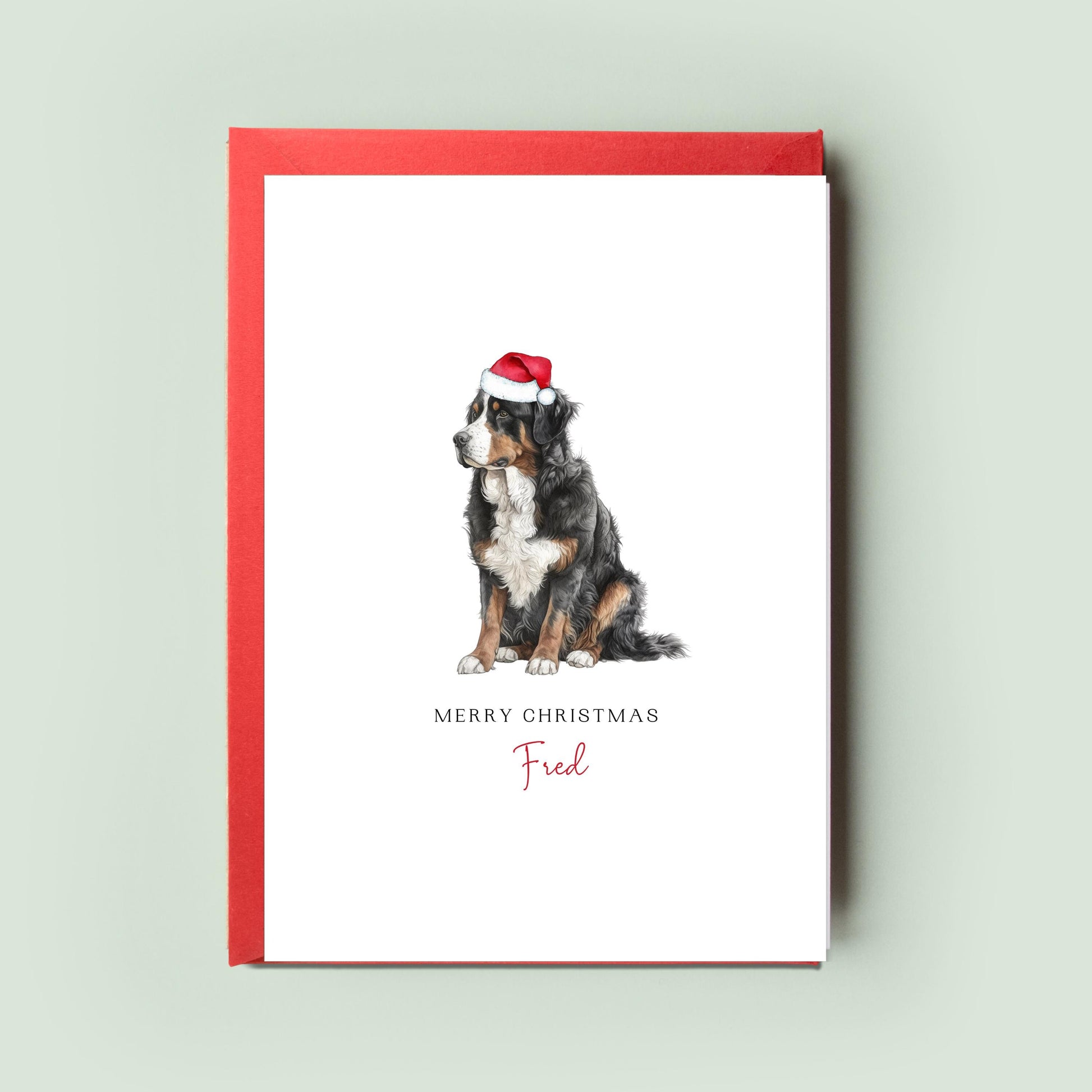 Bernese Mountain Dog Christmas Card for Dog Mum & Dog Dad – Pet Card From the Dog – Perfect Christmas Card from the Dog for Dog Lovers