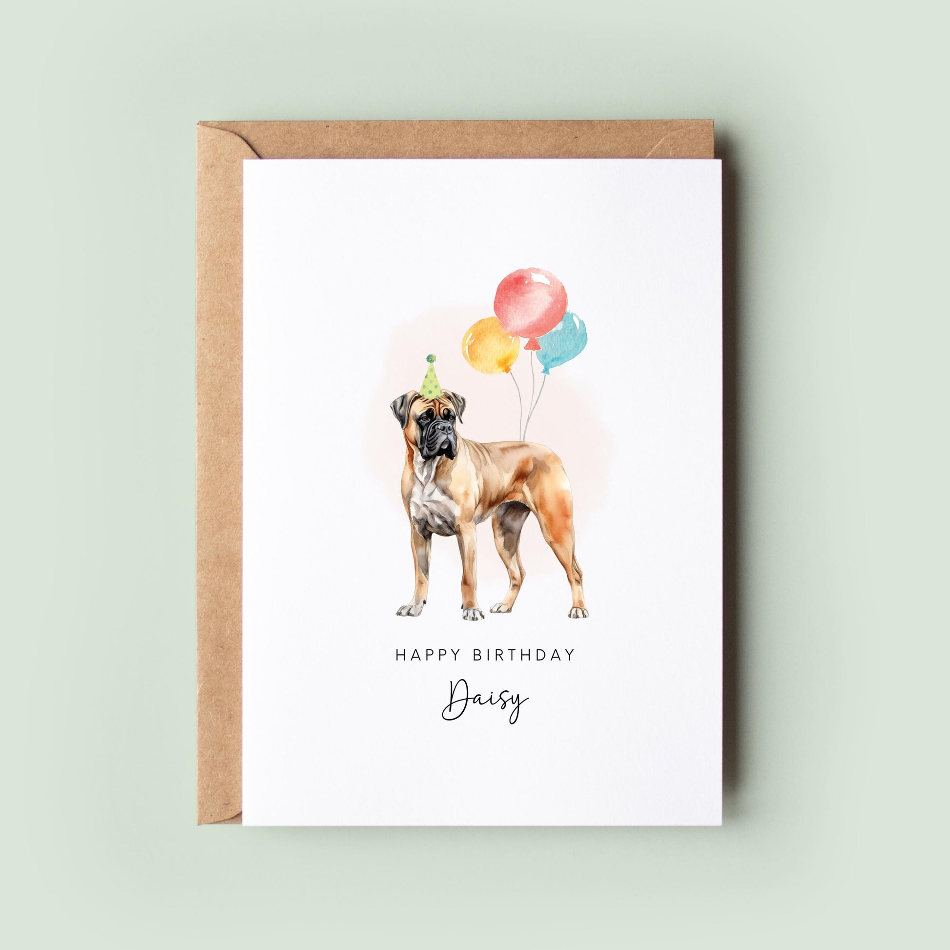 Boerboel Dog Birthday Card from the Dog, Birthday Card for Dog Dad, Birthday Card for Dog Mum, Pet Card, Card From the Dog