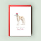 Borzoi Dog Personalised Dog Christmas Card, For the Dog, From the Dog, Pet Christmas Card, Card, Dog Dad, Dog Mum, Card, Merry Woofmas