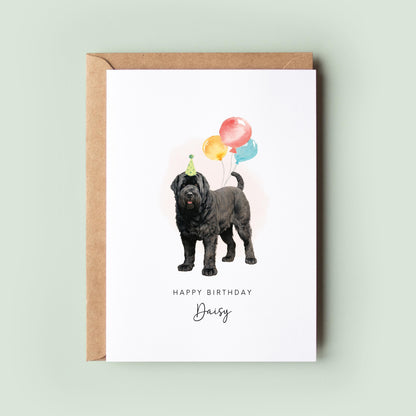 Bouvier des Flandres Dog Birthday Card from the Pet Dog for Dog Dad or Dog Mum