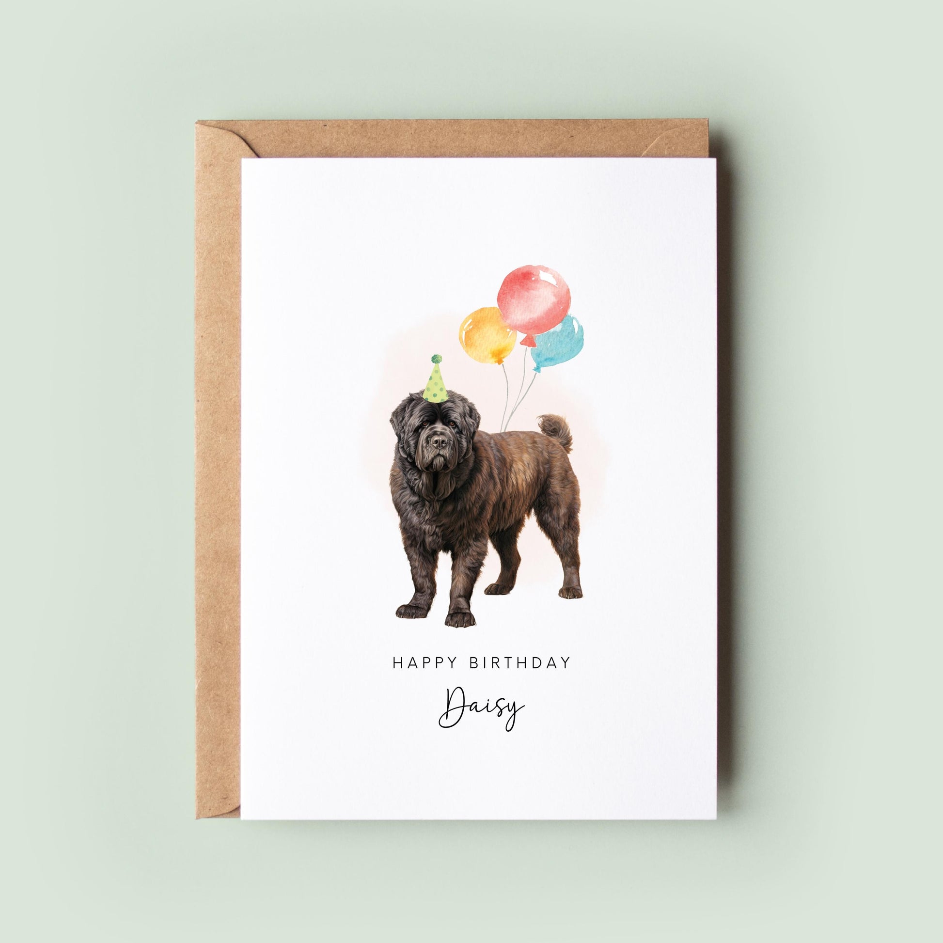 Bouvier des Flandres Dog Birthday Card from the Pet Dog for Dog Dad or Dog Mum