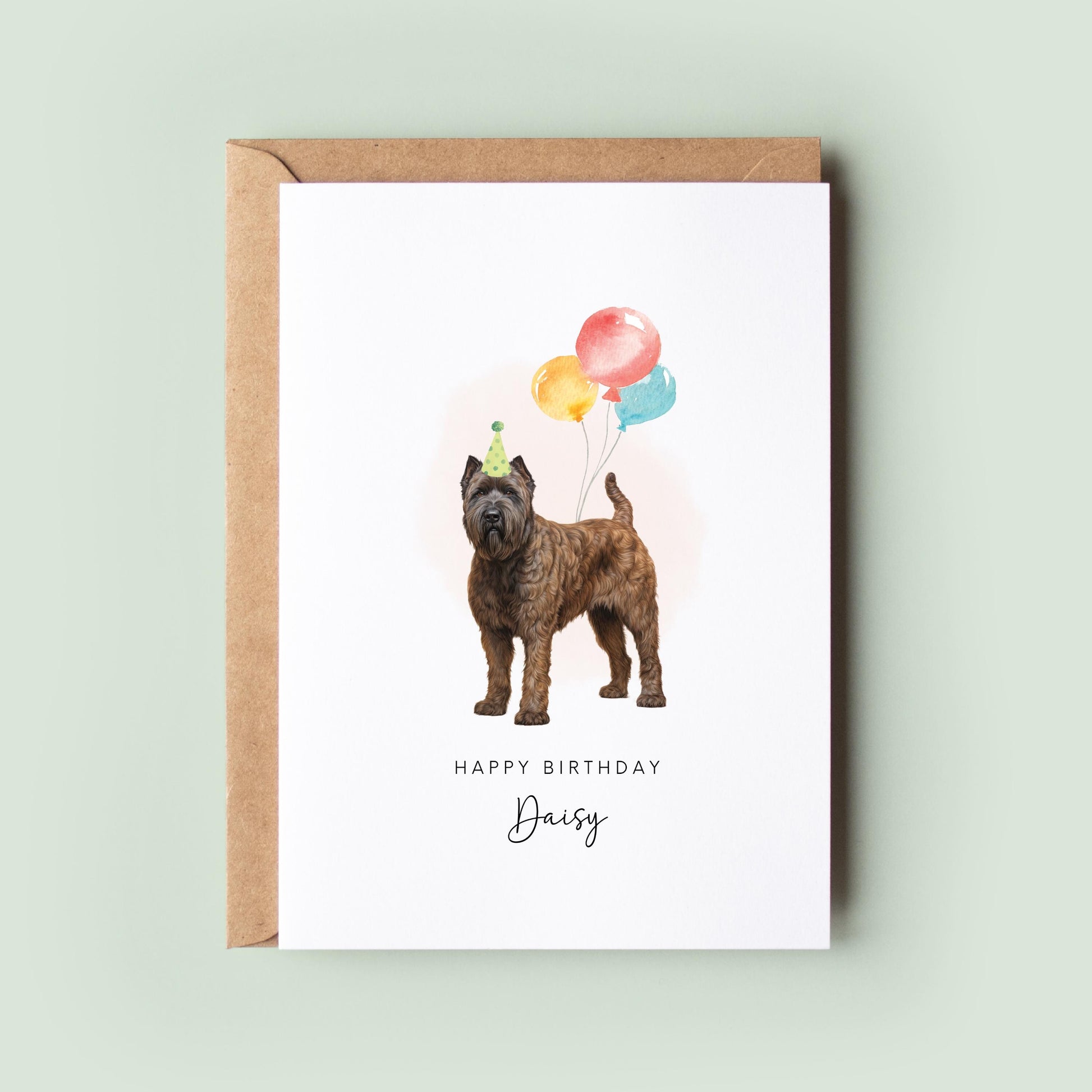 Bouvier des Flandres Dog Birthday Card from the Pet Dog for Dog Dad or Dog Mum