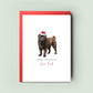 Bouvier des Flandres Christmas Card - Ideal From the Dog Greeting - Christmas Card for Dog Mum & Dog Dad - Pet Card for the Festive Season