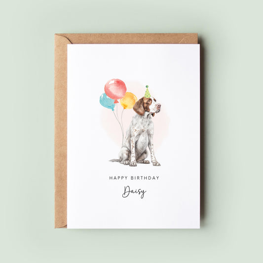 Brittany Dog Birthday Card from the Pet Dog for Dog Dad or Dog Mum