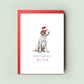 Brittany Spaniel Christmas Card – From the Dog with Love, Christmas Card for Dog Mum & Dad, Personalised Pet Card Festive Season